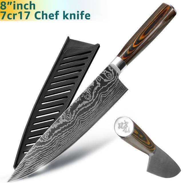 High Quality Sharp 8 Inch Stainless Steel Kitchen Knife - Luxicro