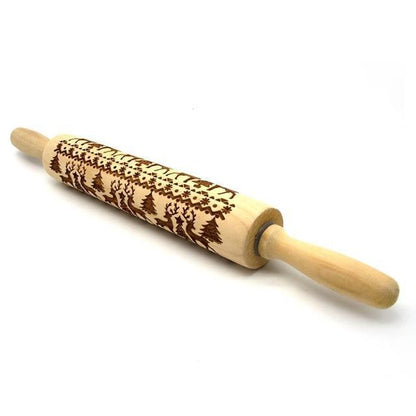 Best Christmas Embossed Rolling Pin for Holiday Cookies