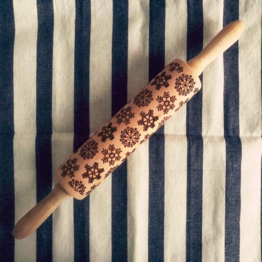 Best Christmas Embossed Rolling Pin for Holiday Cookies