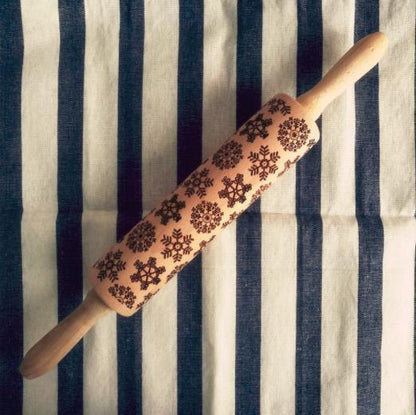 Best Christmas Embossed Rolling Pin for Holiday Cookies