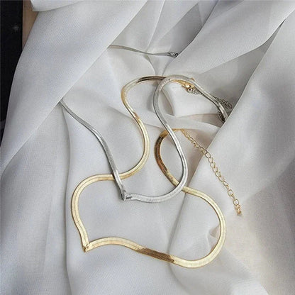 Delicate Silver Bar Chain Necklace
