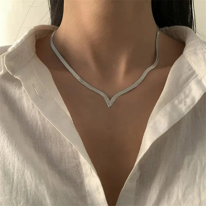 Delicate Silver Bar Chain Necklace