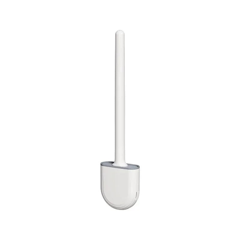Ergonomic Silicone Toilet Brush with Holder
