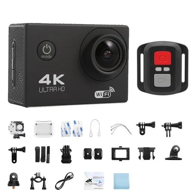 4K Action Camera - Waterproof WiFi HD Cam for Sports