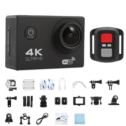 4K Action Camera - Waterproof WiFi HD Cam for Sports