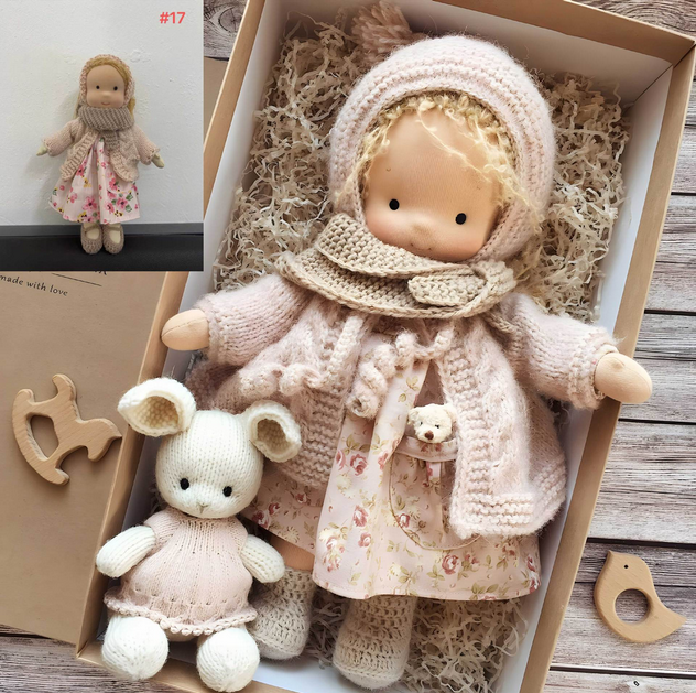Natural Plush Doll | Soft Organic Toy for Kids - Luxicro