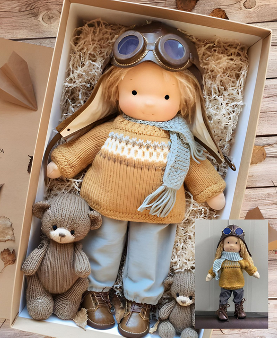 Natural Plush Doll | Soft Organic Toy for Kids
