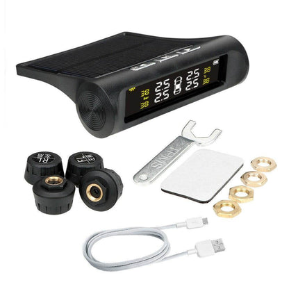 Portable Solar Tire Pressure Sensor Kit