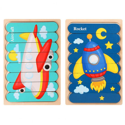 Colorful Wood Shape Sorting Puzzle Toy