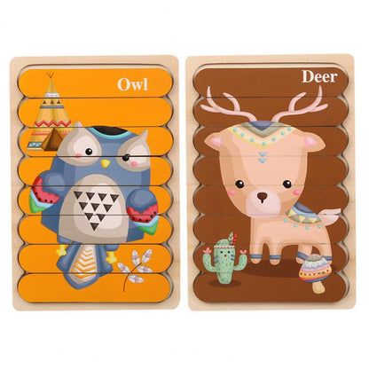 Colorful Wood Shape Sorting Puzzle Toy