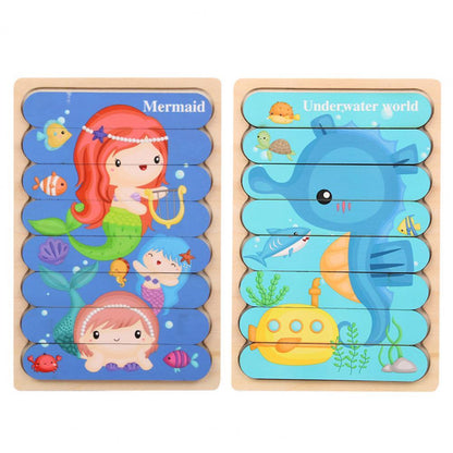 Colorful Wood Shape Sorting Puzzle Toy