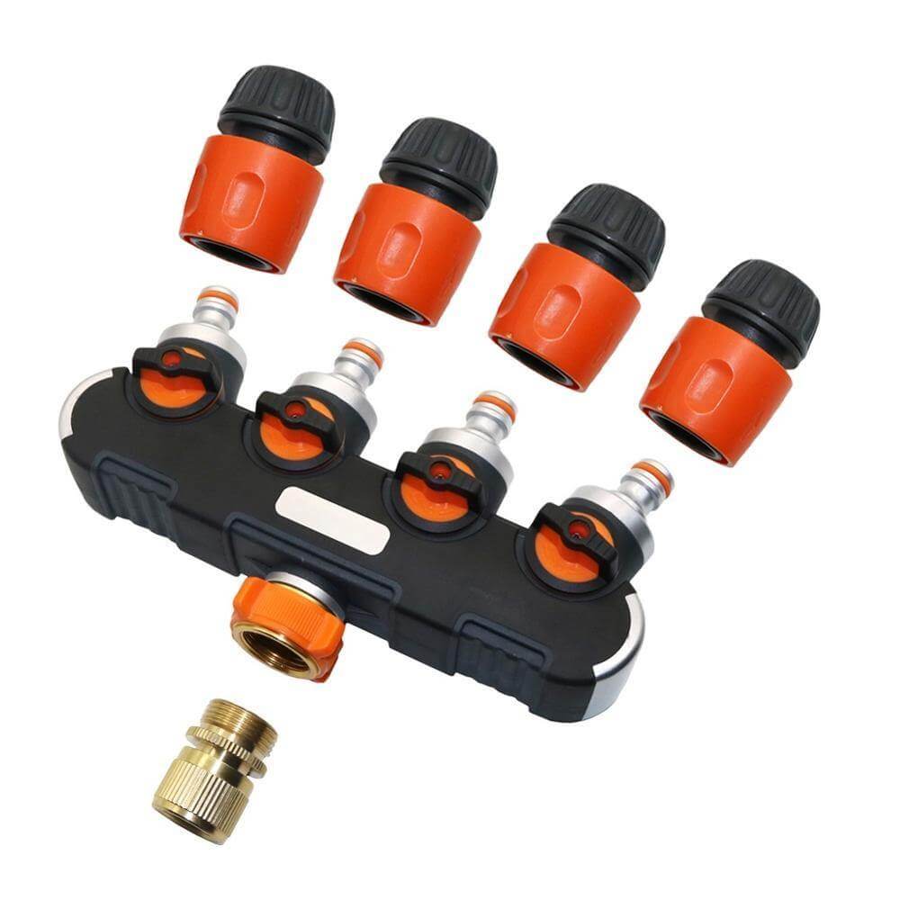 Durable 4-Way Water Hose Splitter Connector