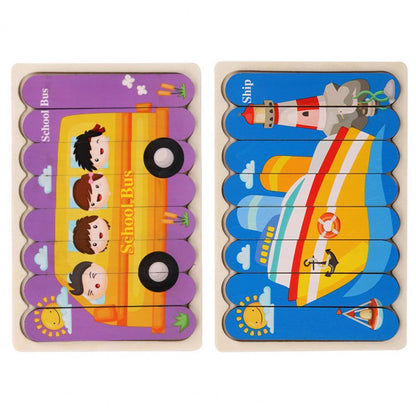 Colorful Wood Shape Sorting Puzzle Toy