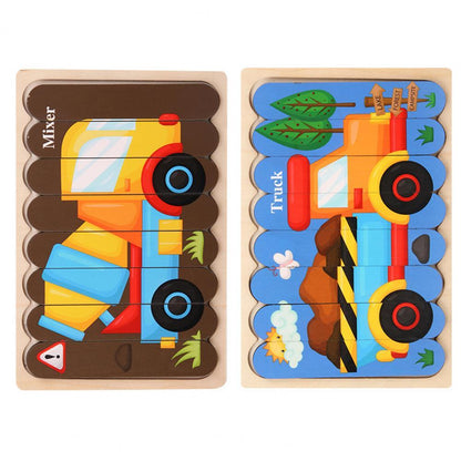 Colorful Wood Shape Sorting Puzzle Toy