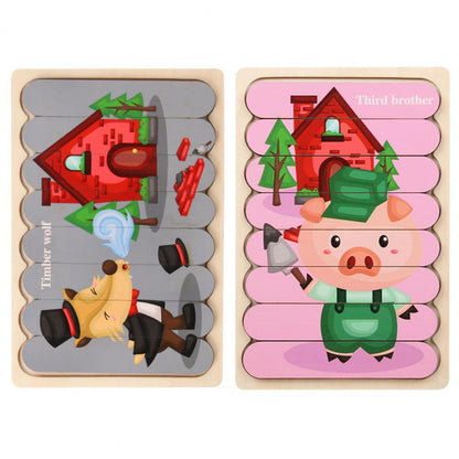 Colorful Wood Shape Sorting Puzzle Toy