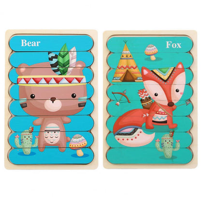 Colorful Wood Shape Sorting Puzzle Toy