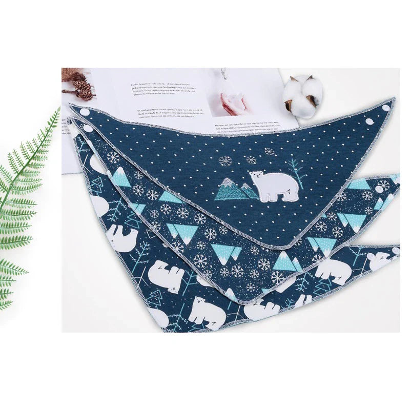 Adorable Baby Drool Bib Set Soft Cotton Cloths