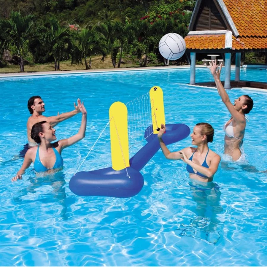 Colorful Pool Volleyball Inflatable Float Set - Luxicro