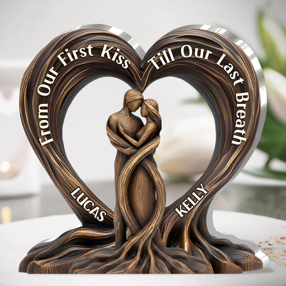 Personalized Heart Tree Art Wall Decor Plaque