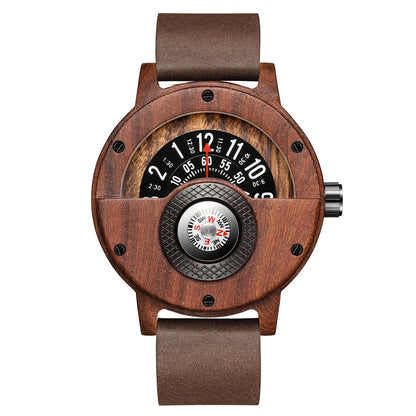 Exquisite Handmade Wood Mens Wristwatch - Luxicro