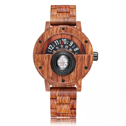 Exquisite Handmade Wood Mens Wristwatch