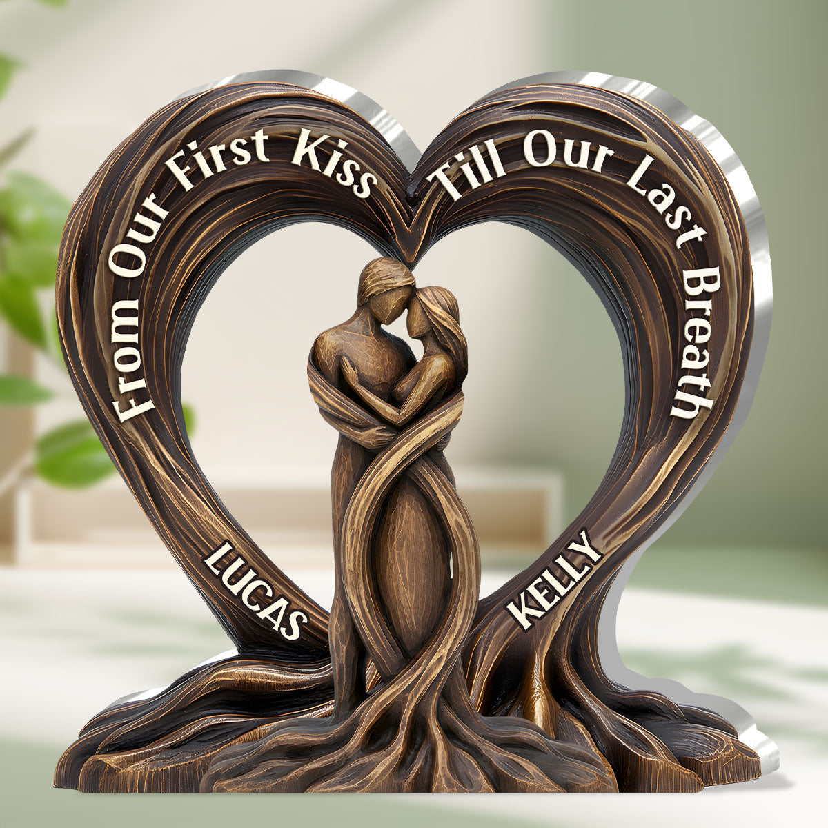 Personalized Heart Tree Art Wall Decor Plaque - Luxicro