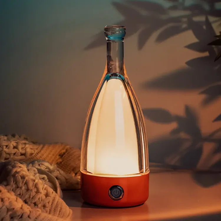 Stylish Table Wine Lamp - Adjustable LED Light
