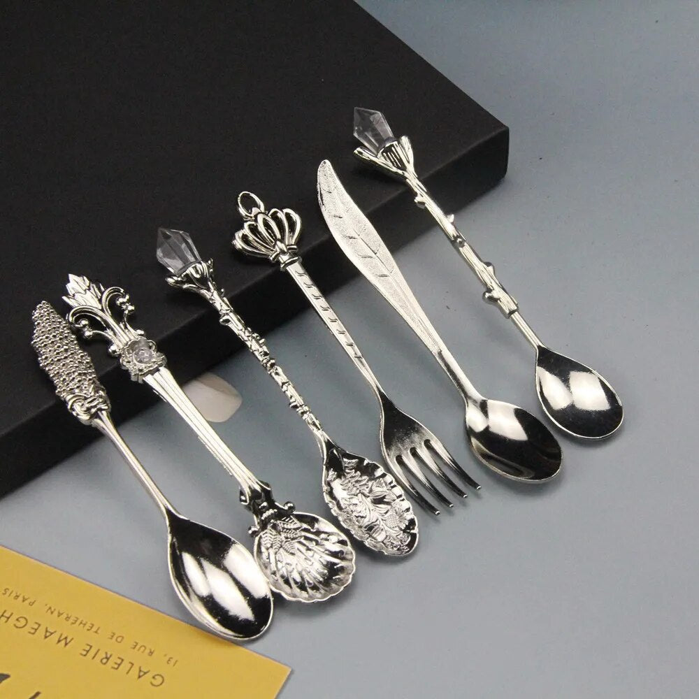 Vintage Engraved Teaspoon - Luxury Silverware