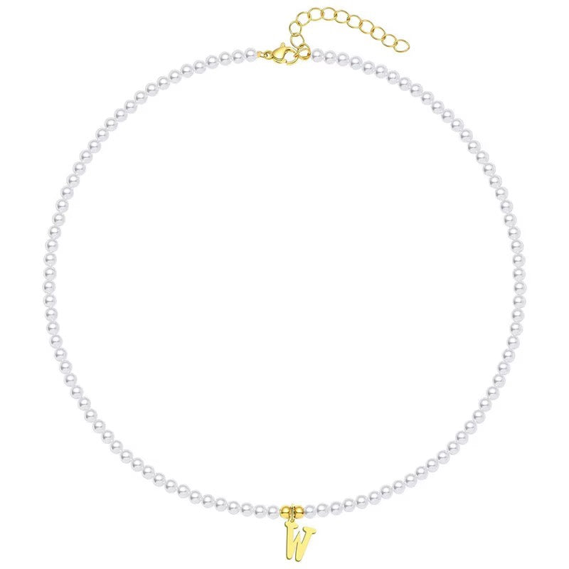 Elegant Personalized Pearl Name Necklace