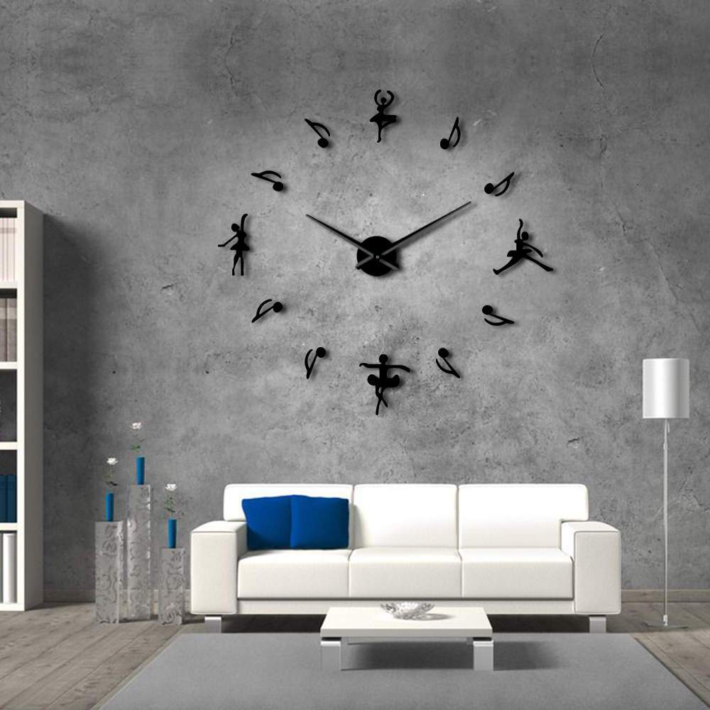 Big Silent Decorative Wall Clock for Music Rooms