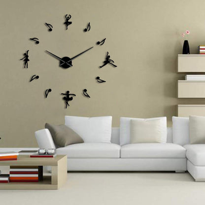Big Silent Decorative Wall Clock for Music Rooms