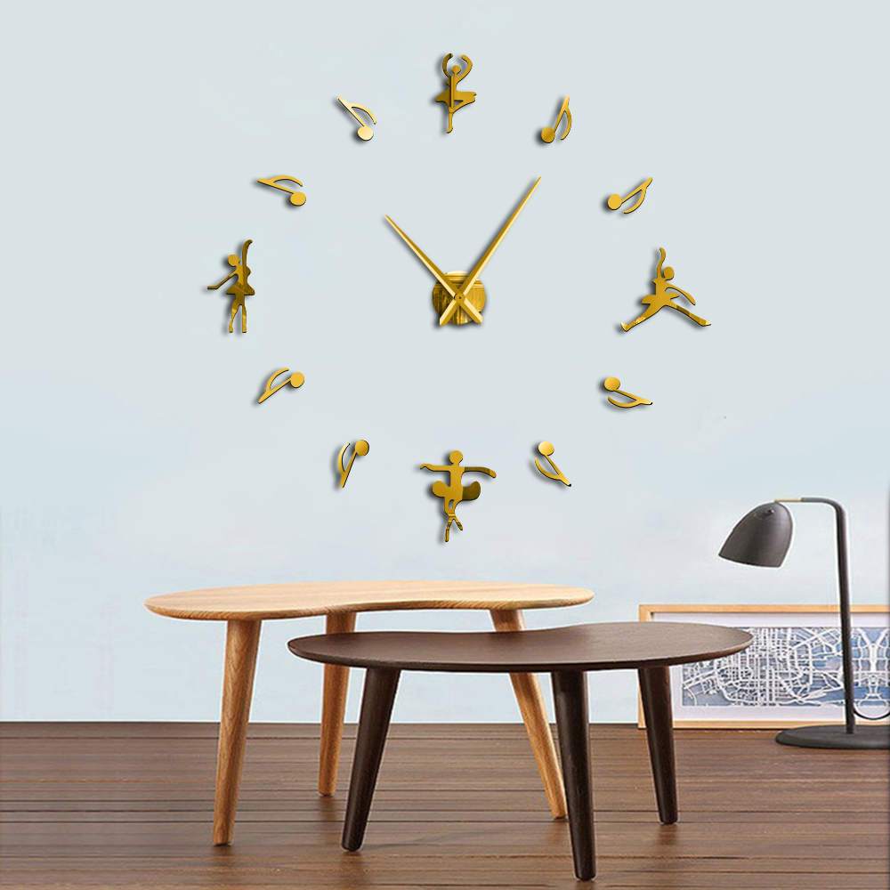 Big Silent Decorative Wall Clock for Music Rooms
