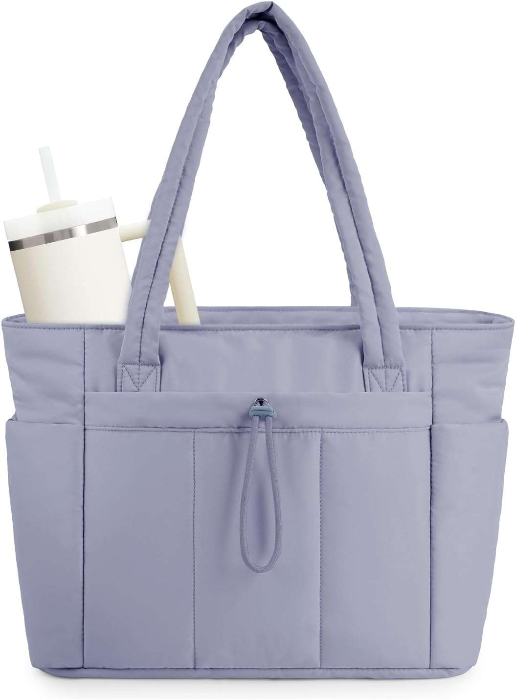 Insulated Tote Bag with Cup Holder and Laptop Pocket