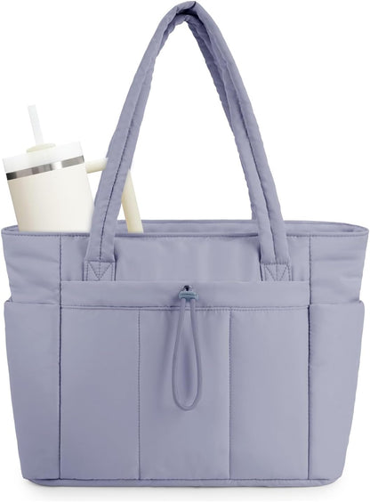 Insulated Tote Bag with Cup Holder and Laptop Pocket
