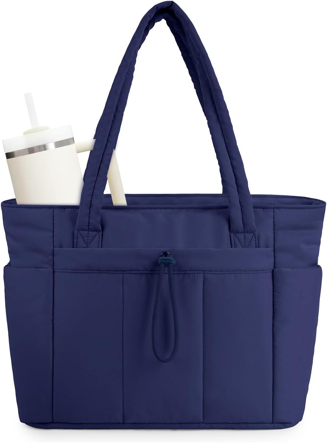 Insulated Tote Bag with Cup Holder and Laptop Pocket