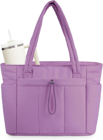 Insulated Tote Bag with Cup Holder and Laptop Pocket