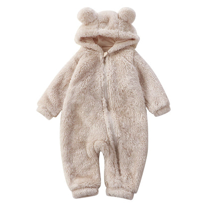 Warm Baby Bear Jumpsuit Soft Hoodie onesie - Luxicro
