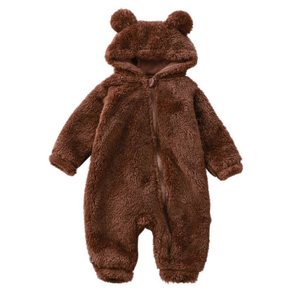 Warm Baby Bear Jumpsuit Soft Hoodie onesie