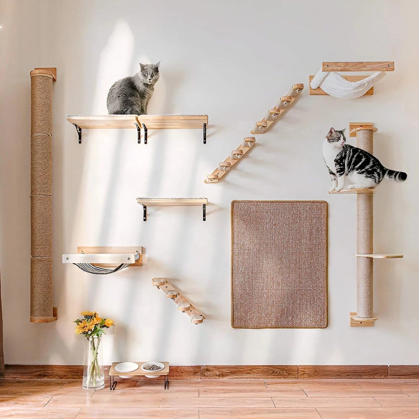 Cat Tower Shelf with Scratch Post