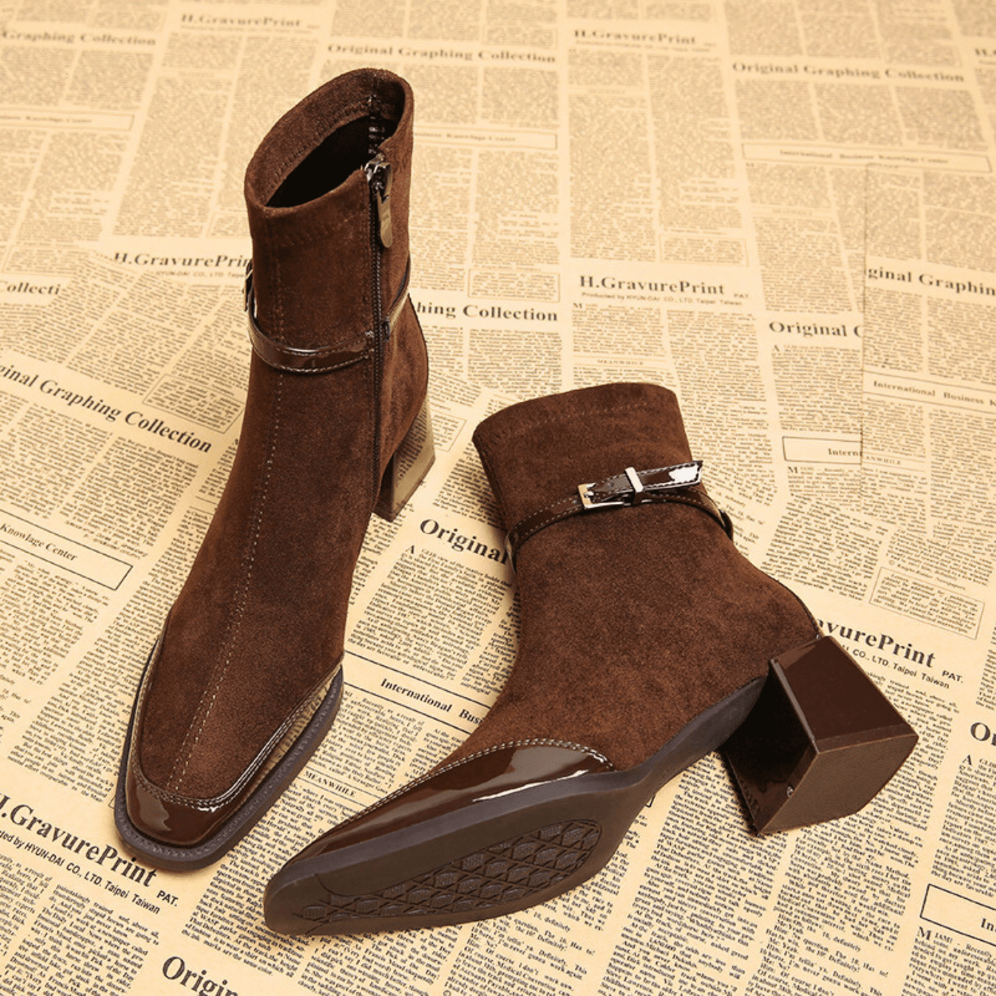 Low Heel Ankle Boots for Women