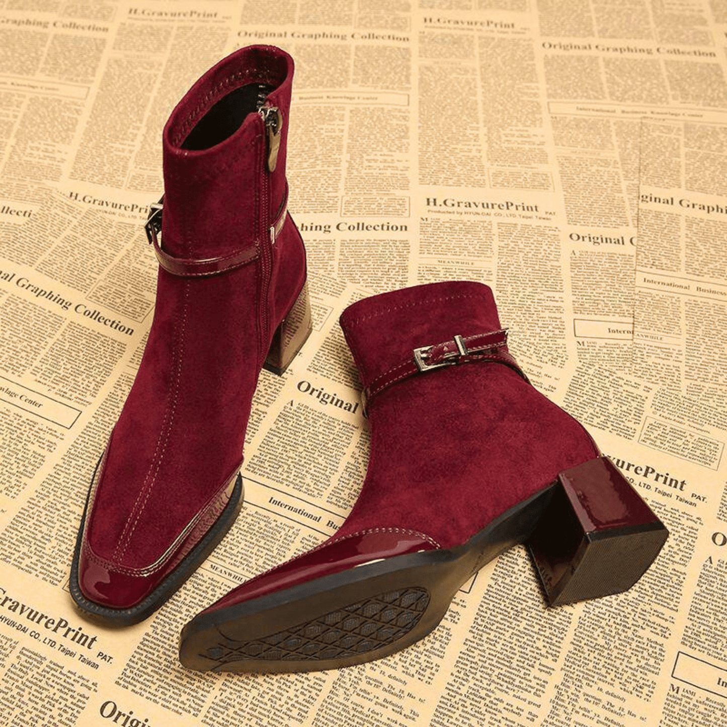 Low Heel Ankle Boots for Women - Luxicro