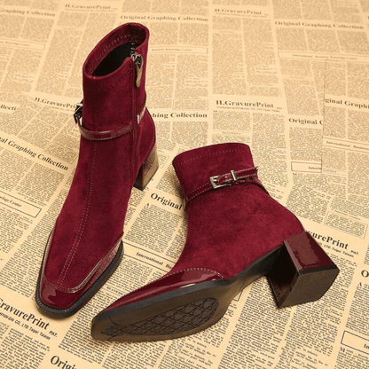 Low Heel Ankle Boots for Women - Luxicro