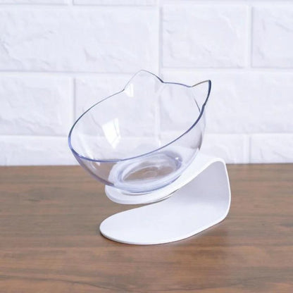 Low Profile Cat Food Bowl with Wide Shallow Dish - Luxicro