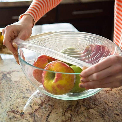 Leakproof Silicone Kitchen Container Lids (6 Pack)