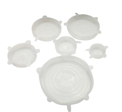 Leakproof Silicone Kitchen Container Lids (6 Pack)