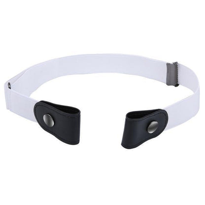 Simple Adjustable No-Buckle Leather Belt