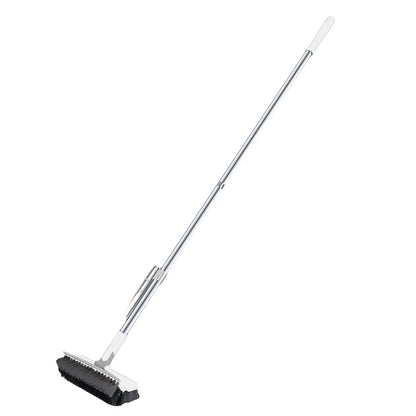 Heavy Duty Floor Scrub Brush with Hard Bristles and Scraper