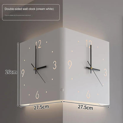 Silent Double Sided LED Corner Clock