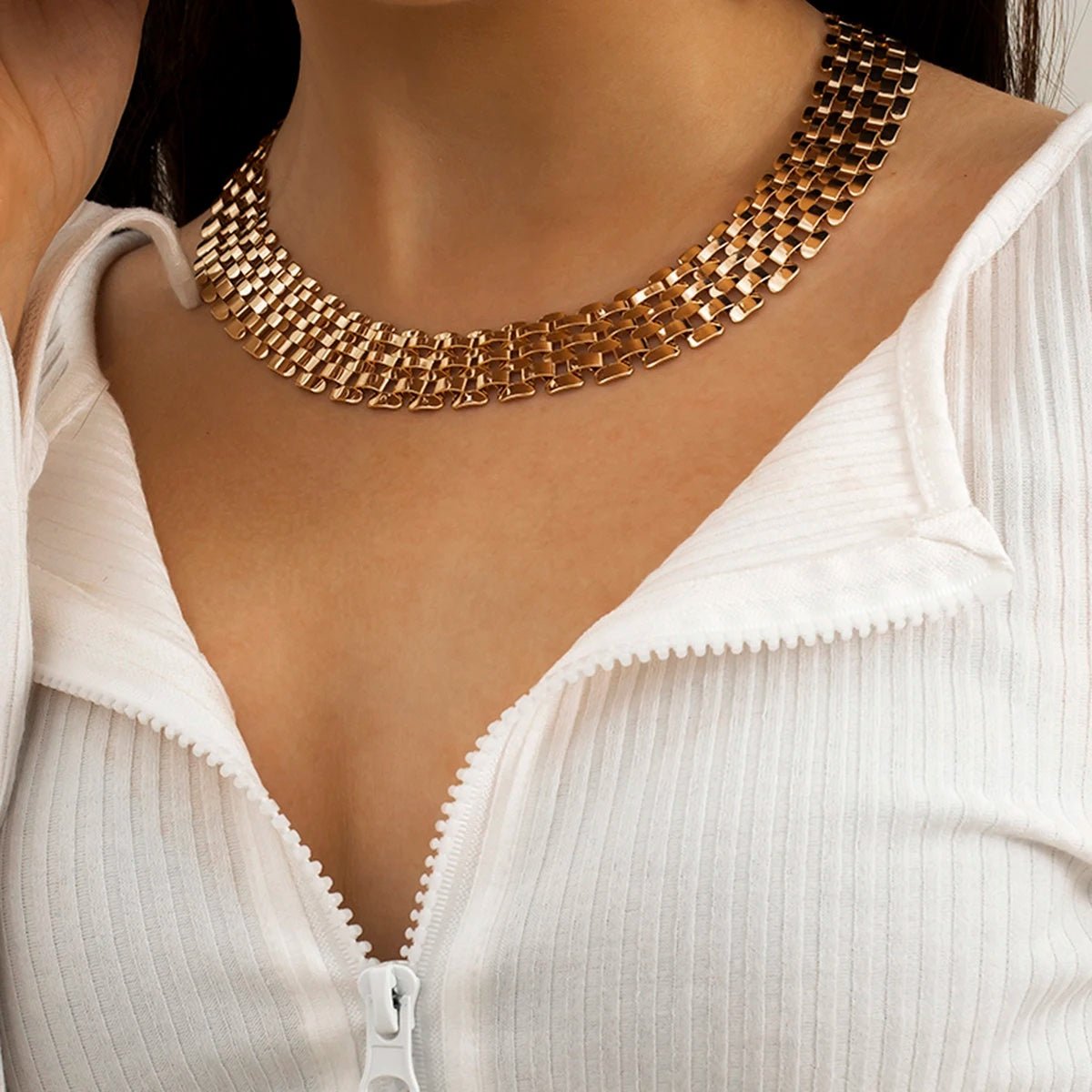 Dainty Slim Chain Choker Necklace - Luxicro