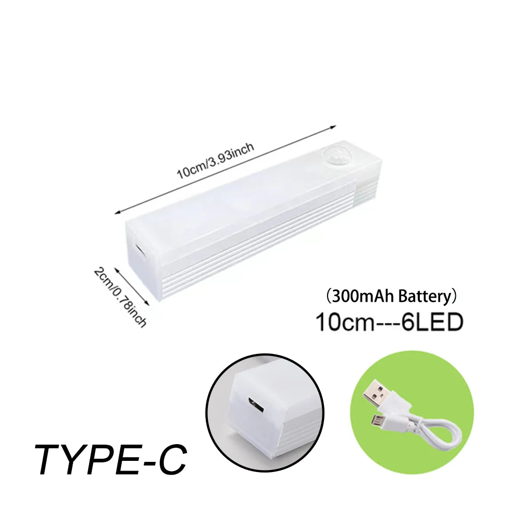 Automatic LED Night Light with USB Rechargeable Battery